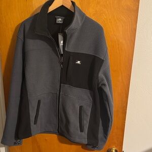 New Balance Jacket Mens Medium Gray Fleece Zip Pocket